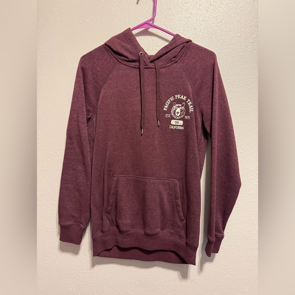 Garage Maroon Hoodie with Embroidered Design 🧸